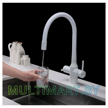 Смеситель Paulmark Salix Sa213419-431 (белый матовый) картинка 4